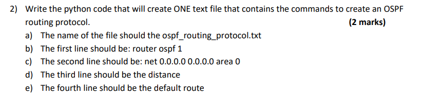 Solved 2) Write the python code that will create ONE text | Chegg.com