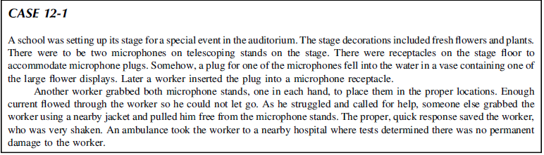 Solved CASE 12-1 A school was setting up its stage for a | Chegg.com