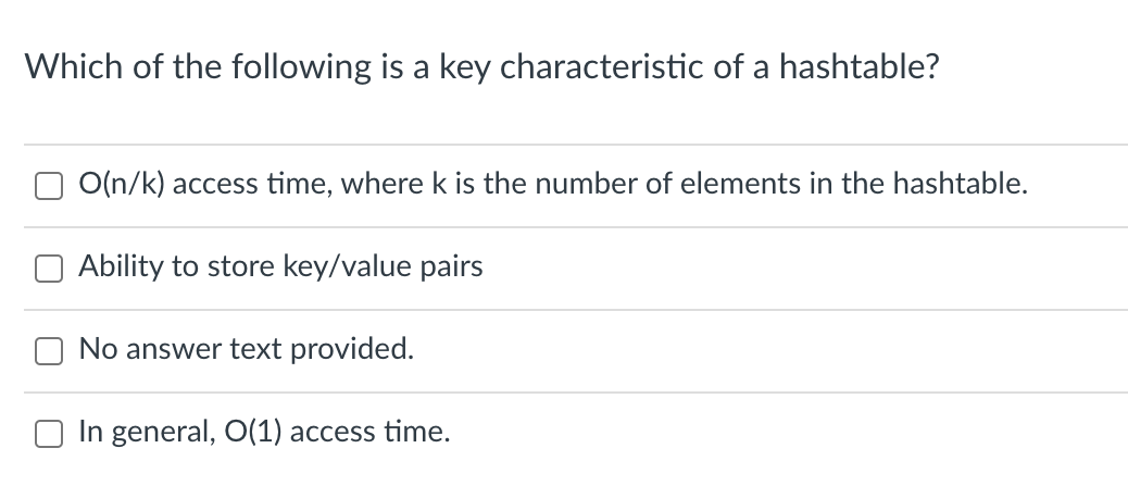 Solved Which of the following is a key characteristic of a | Chegg.com