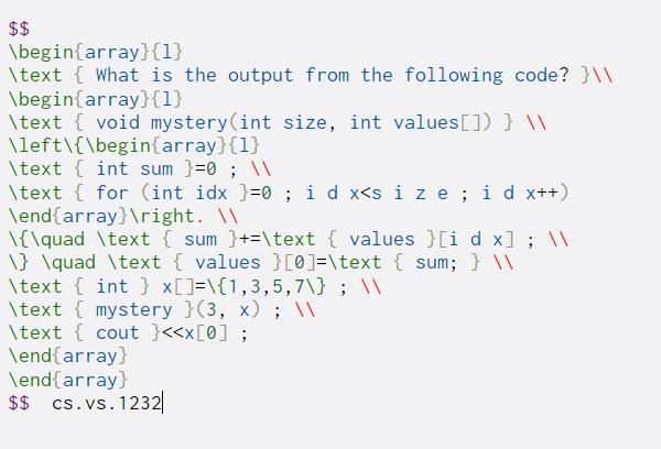 Solved $$ \begin{array}{1} \text { What is the output from | Chegg.com