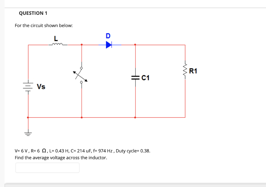 Solved QUESTION 1 For the circuit shown below: L R1 C1 Hloh | Chegg.com