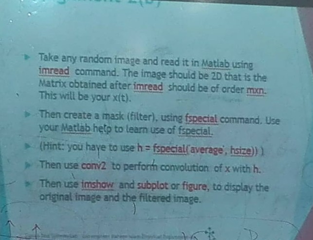 Solved Take any random image and read it in Matiab using | Chegg.com