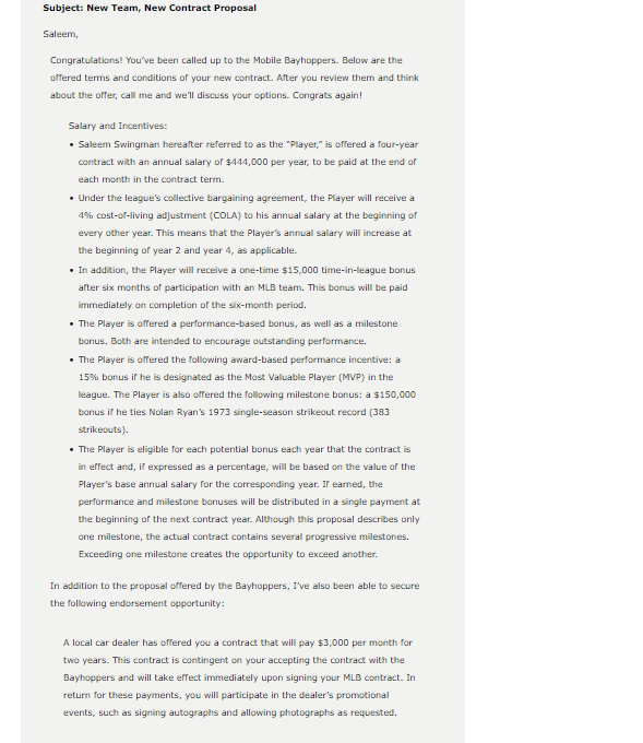 Solved fubject New Team, New Contract Proposal