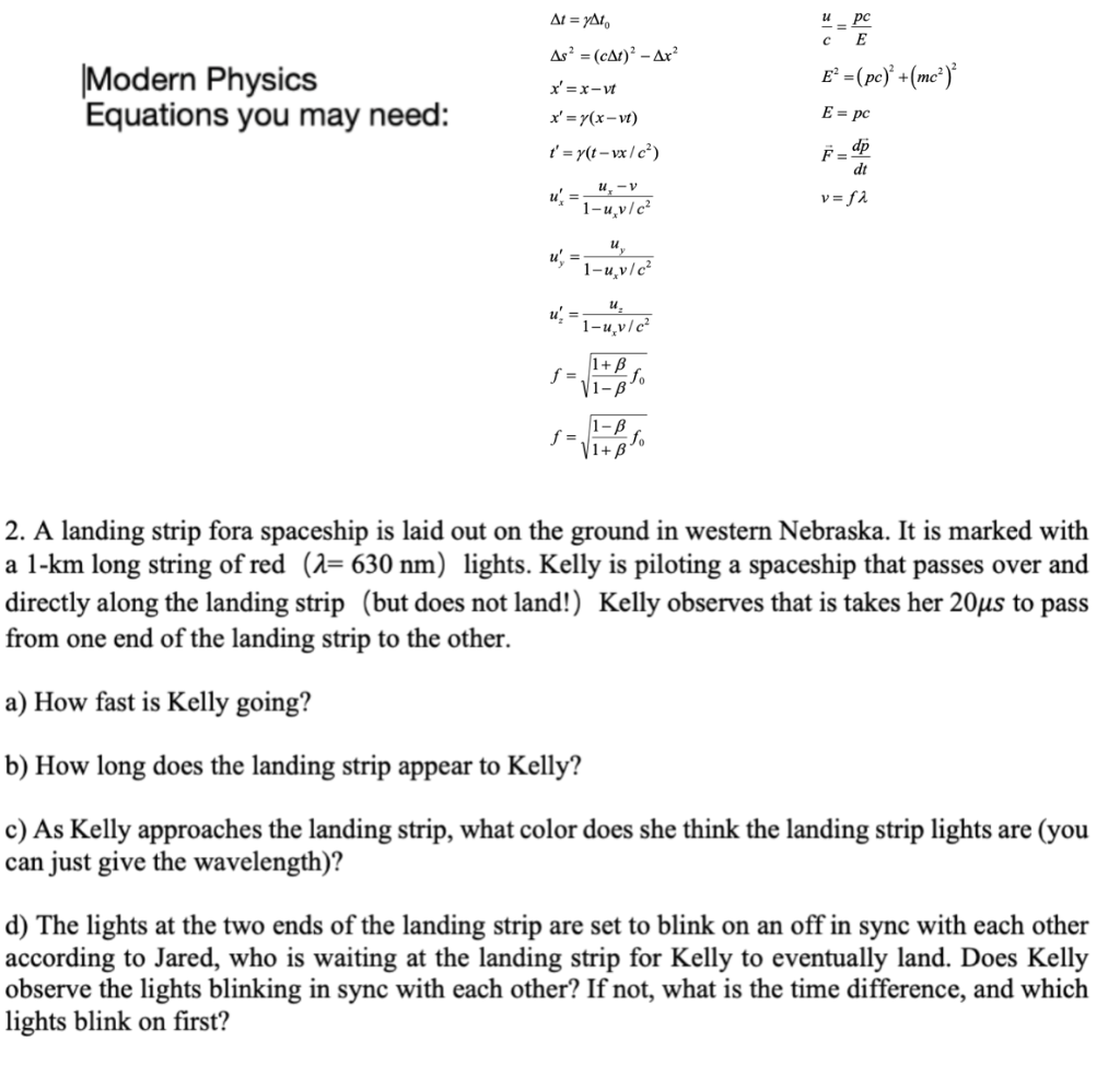 Solved At Pat Pc E Pc Me Modern Physics Equatio Chegg Com