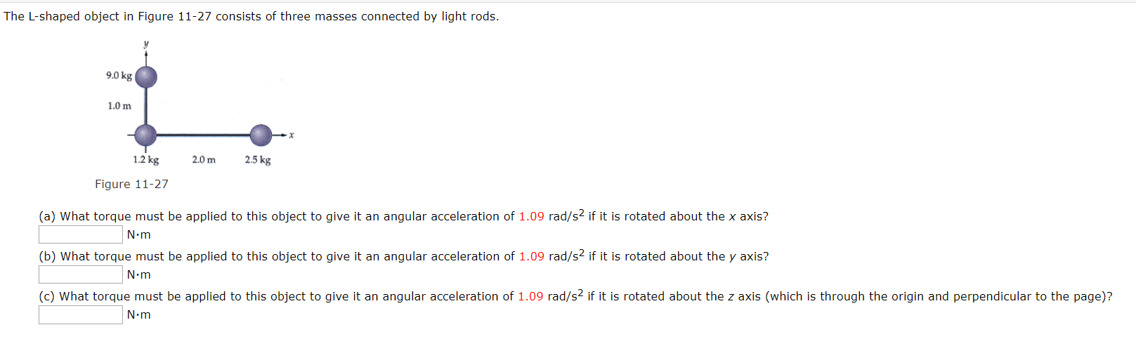 Solved The L-shaped object in Figure 11-27 consists of three | Chegg.com