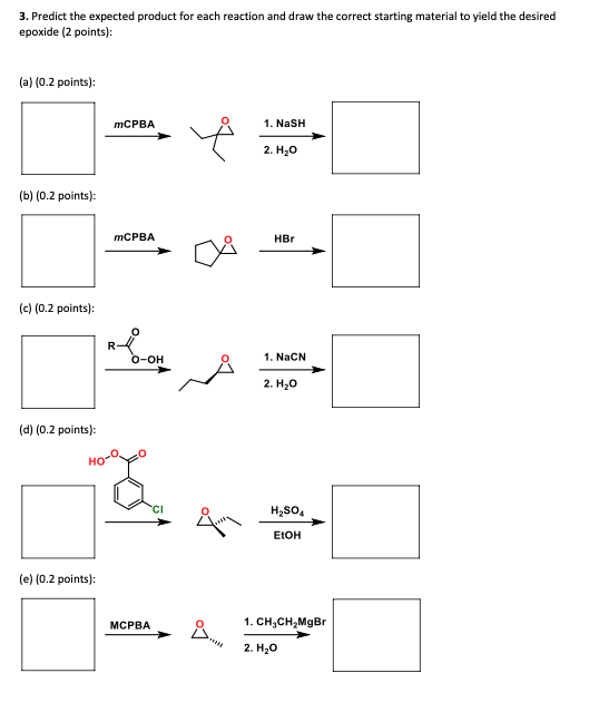 Solved Predict the expected product for each reaction and | Chegg.com