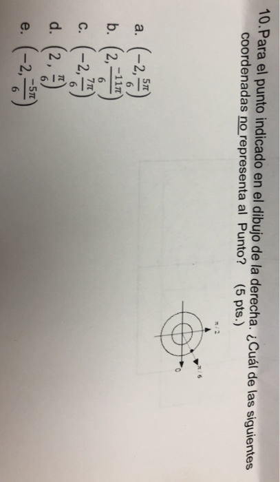 Solved 10 Para El Punto Indicado En El Dibujo De La Derecha Chegg