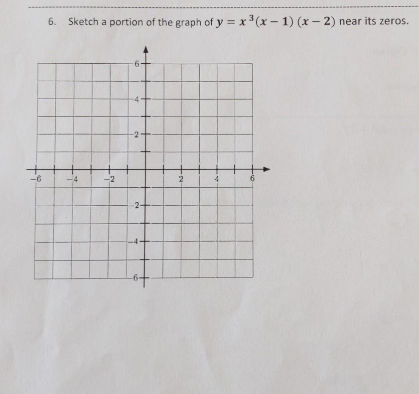 Solved 6 Sketch A Portion Of The Graph Of Y X 3x 1