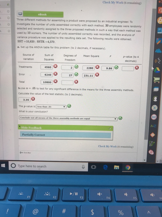 Solved Check My Work (6 remaining) Three different methods | Chegg.com
