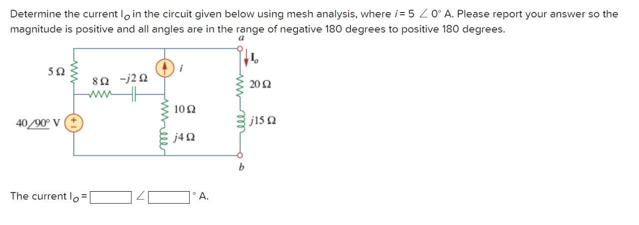 Solved Determine the current IO in the circuit given below | Chegg.com