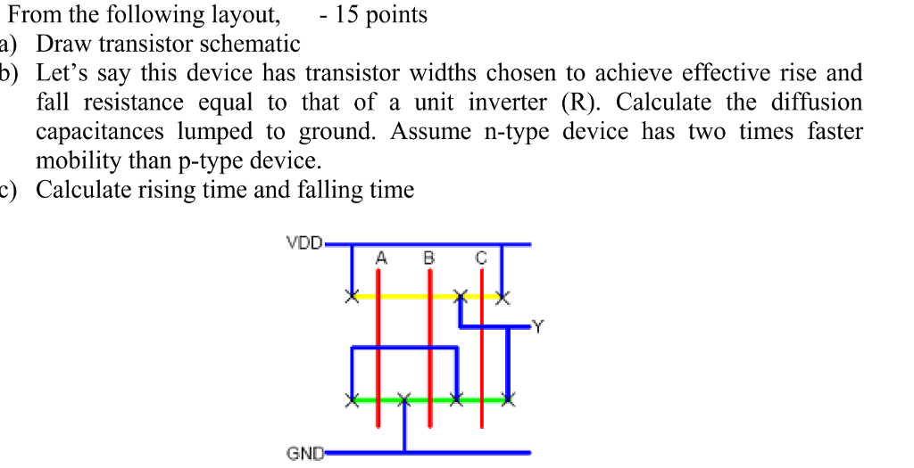 Solved From the following layout (a) Draw transistor