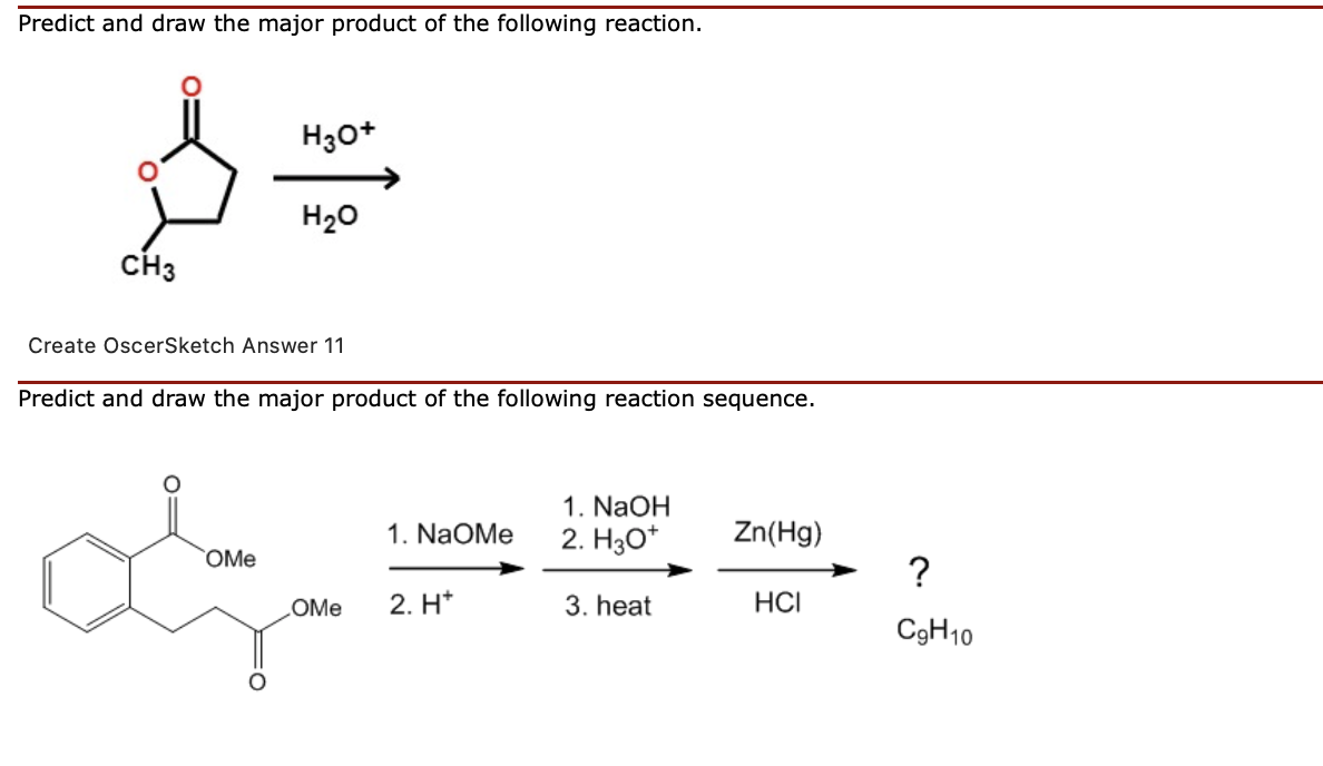 Solved Predict and draw the major product of the following | Chegg.com