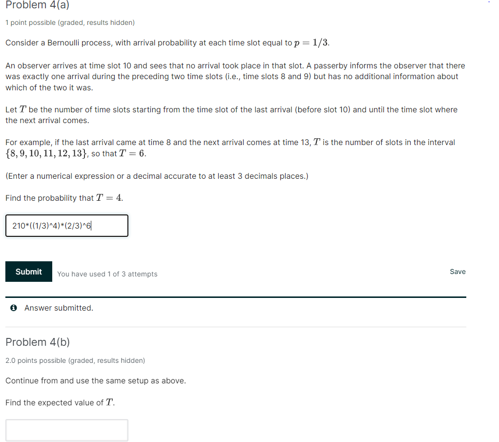 Solved 1 Point Possible (graded, Results Hidden) Consider A | Chegg.com