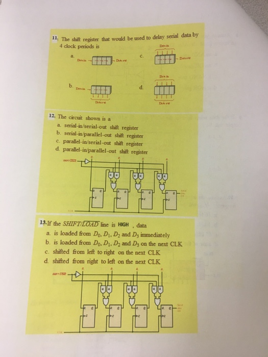 Solved 1n. The shift register that would be used to delay | Chegg.com