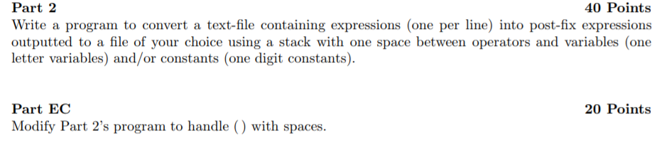 Solved Part 2 Write a program to convert a text-file | Chegg.com