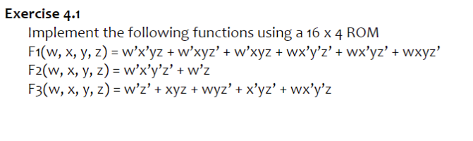 Solved Exercise 4.1 Implement the following functions using | Chegg.com