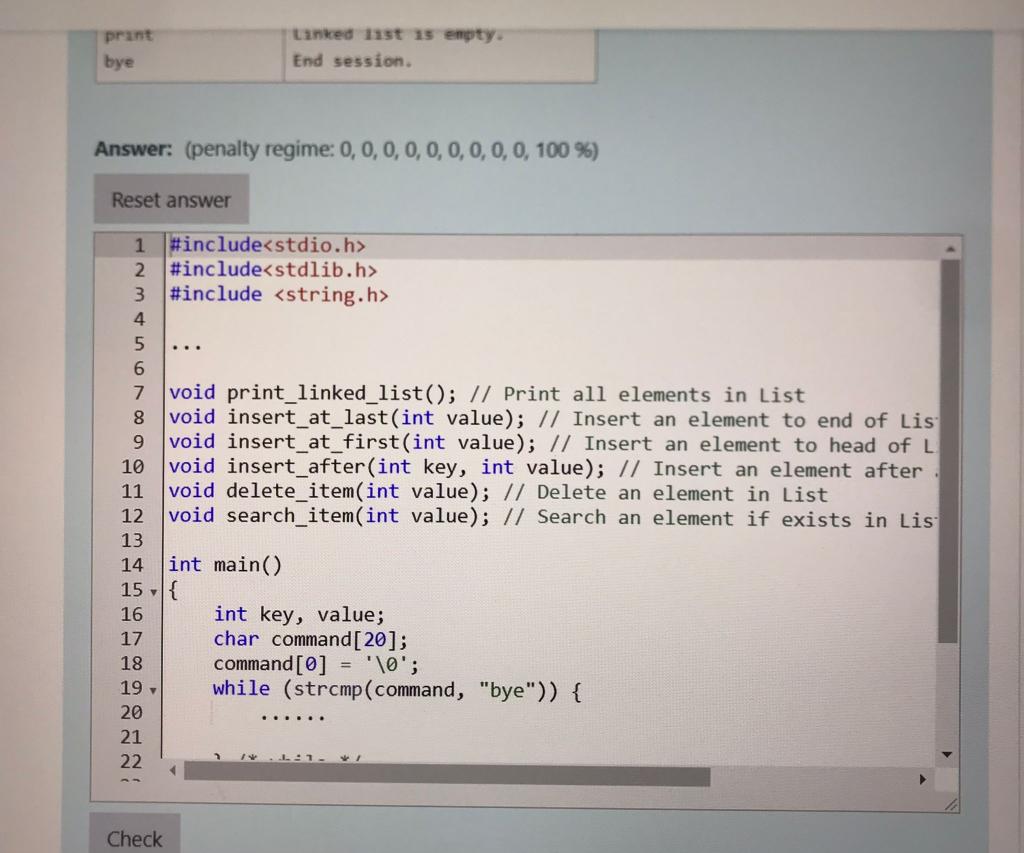 Solved In this exercise you will insert some integer numbers | Chegg.com