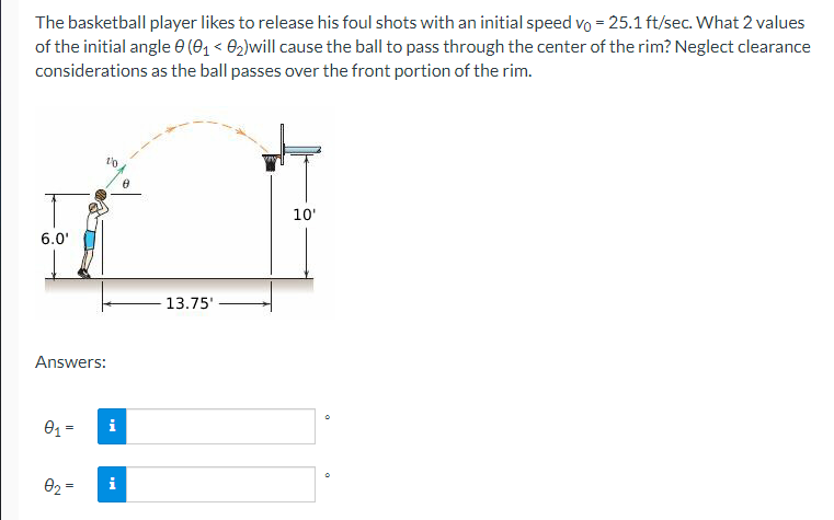 Solved The basketball player likes to release his foul shots | Chegg.com