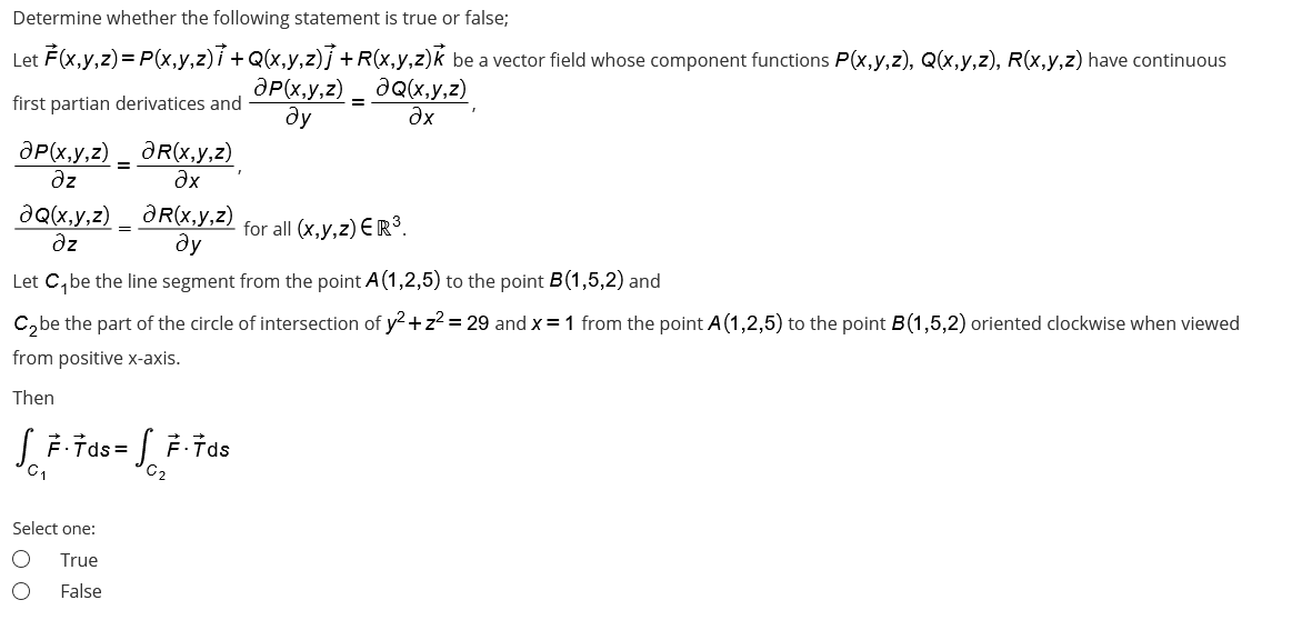 Solved = Determine whether the following statement is true | Chegg.com