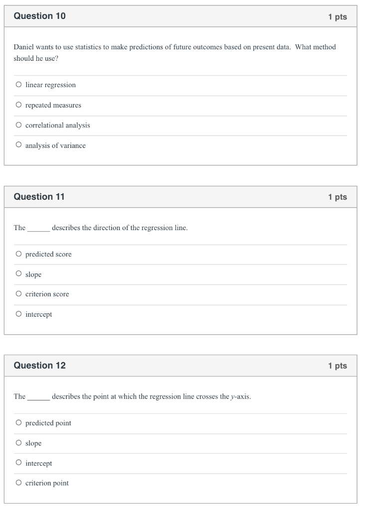 Solved Question 1 1 pts A relationship between which of the | Chegg.com