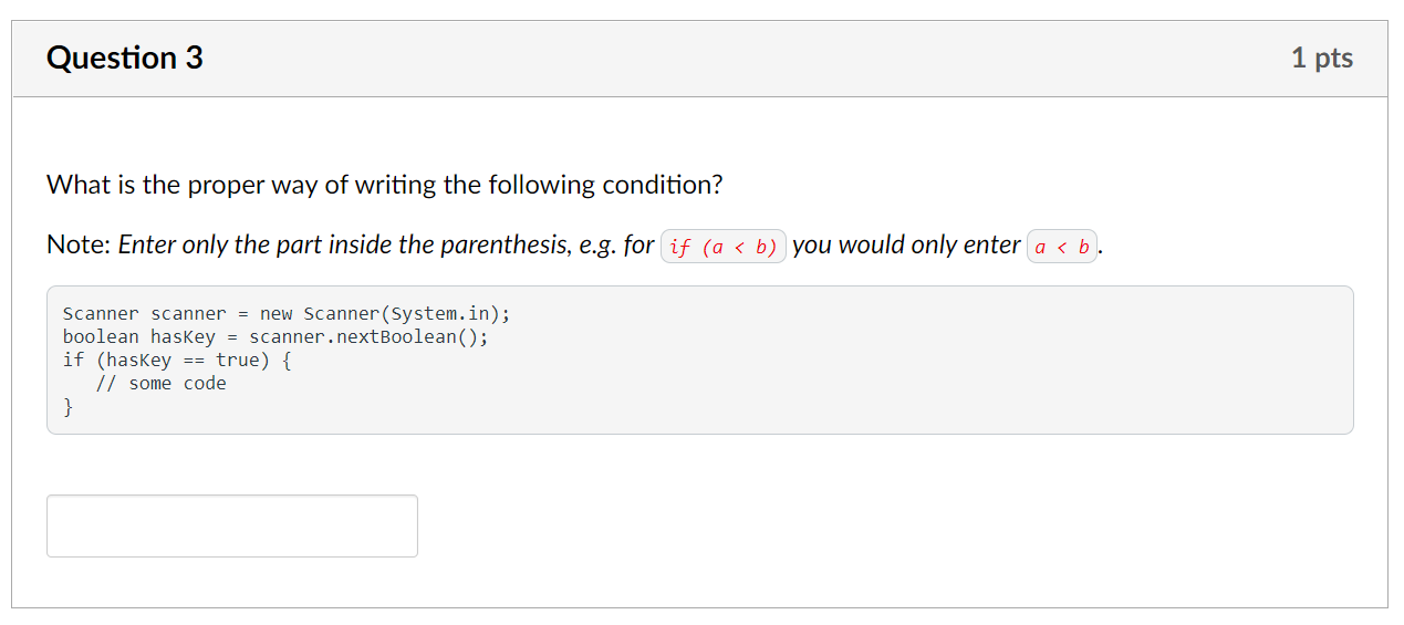 Solved > Question 1 1 pts What is the issue with the | Chegg.com