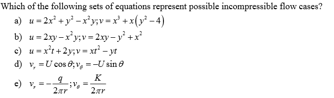 Solved Which of the following sets of equations represent | Chegg.com