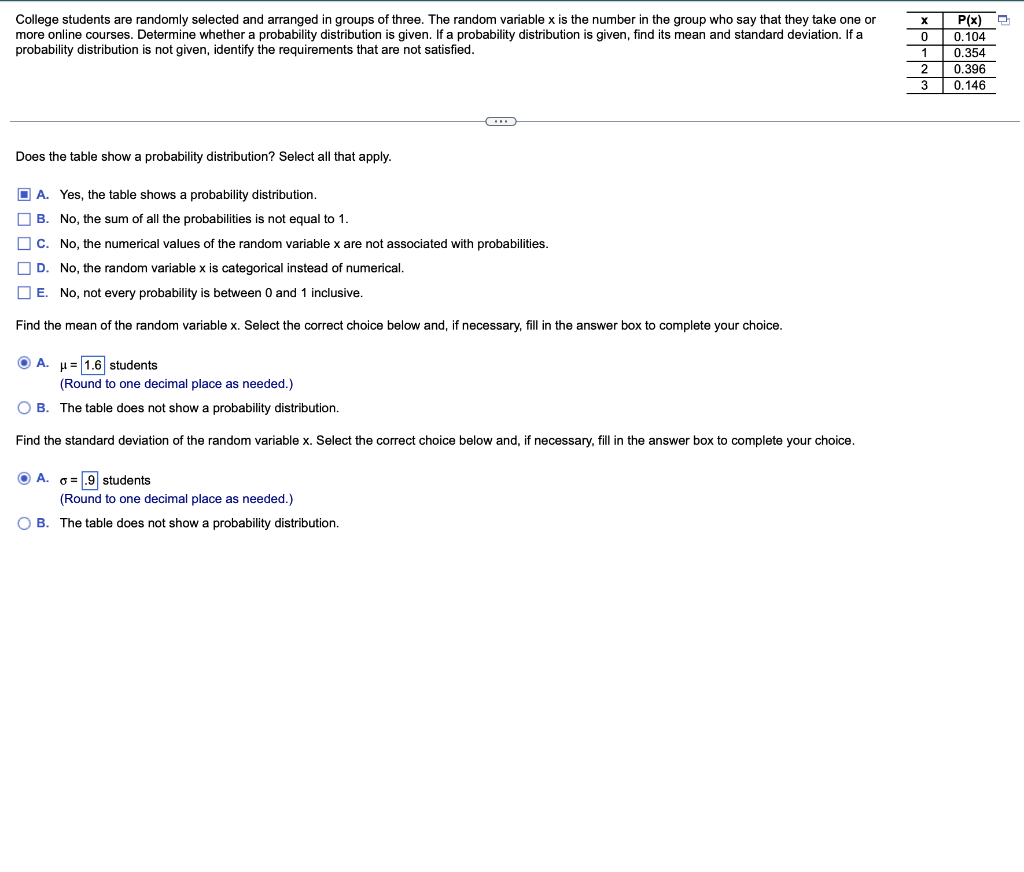 Solved х College students are randomly selected and arranged | Chegg.com