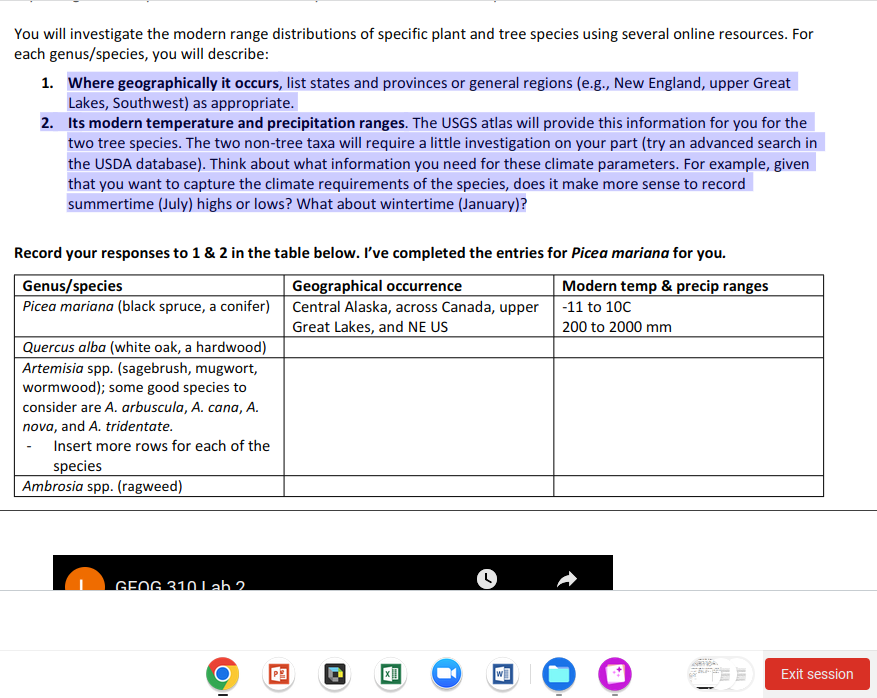 Solved 1. Where geographically it occurs list states and Chegg