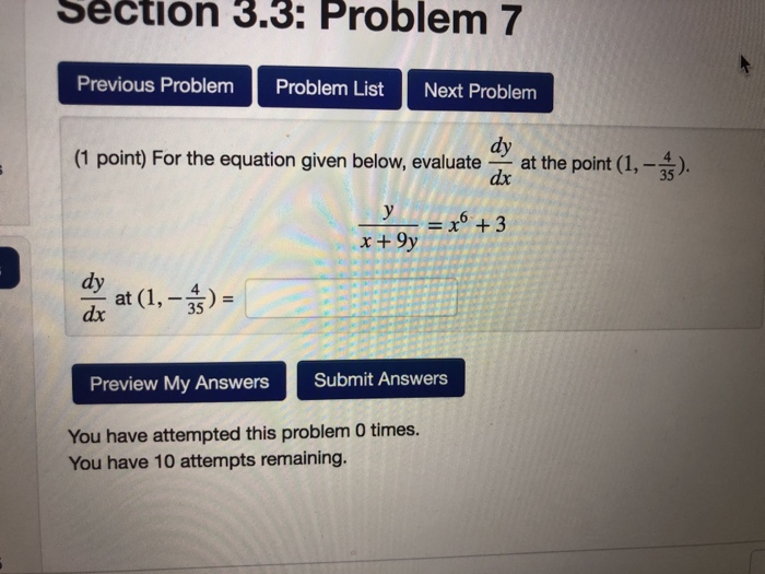 Solved Section 3.3: Problem 7 Previous Problem Problem List | Chegg.com