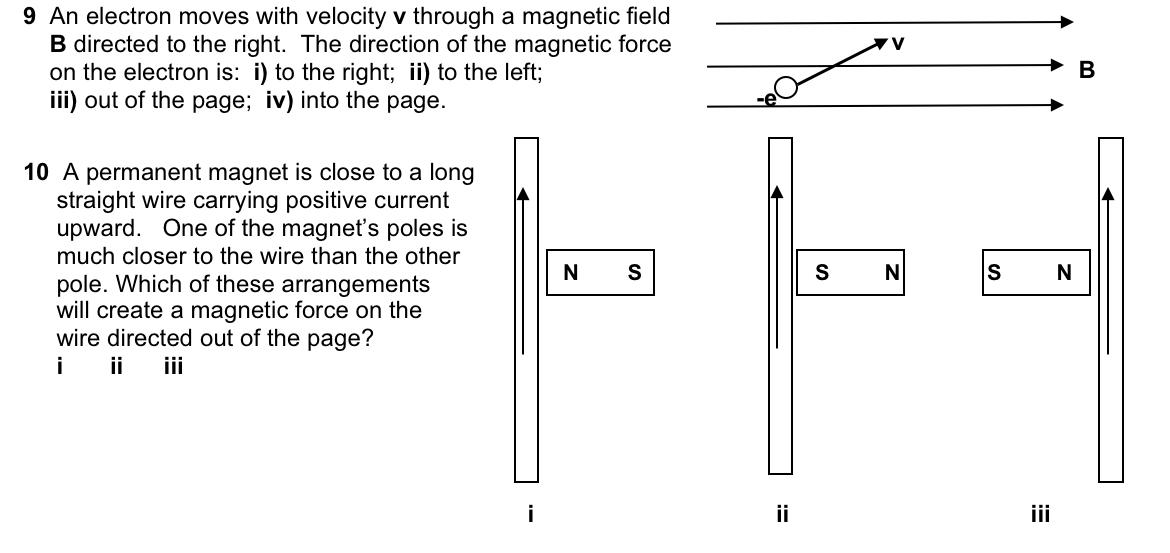 Solved 7V 9 An electron moves with velocity v through a | Chegg.com