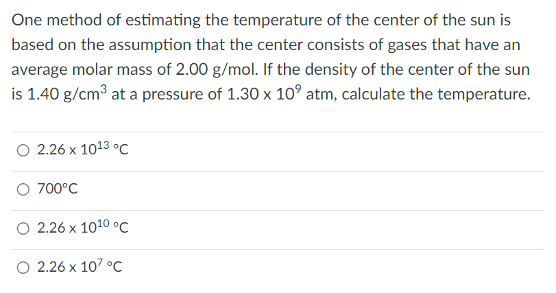 Solved One method of estimating the temperature of the | Chegg.com