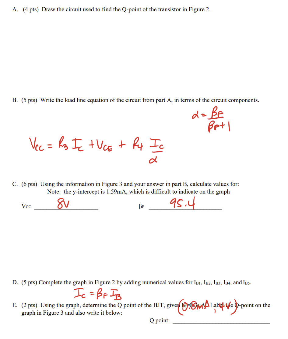 Solved 3 45 Pts BJT Amplifier Given Chegg