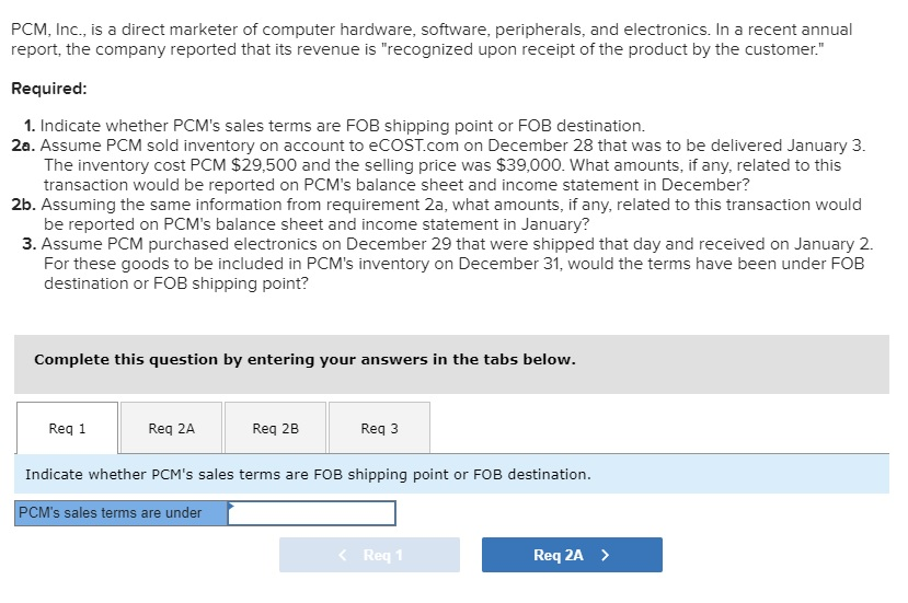 solved-pcm-inc-is-a-direct-marketer-of-computer-hardware-chegg