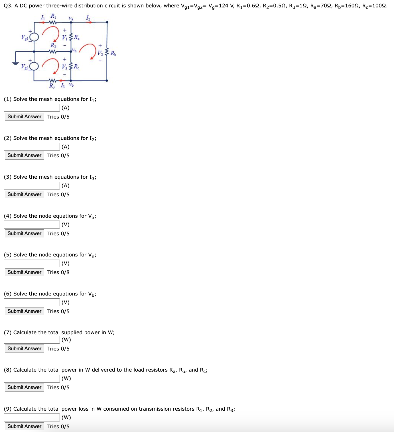 Solved Q2. For a DC power two-wire distribution circuit as | Chegg.com