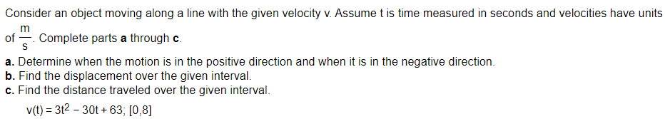 Solved 1. 2. Find the position and velocity of an object | Chegg.com