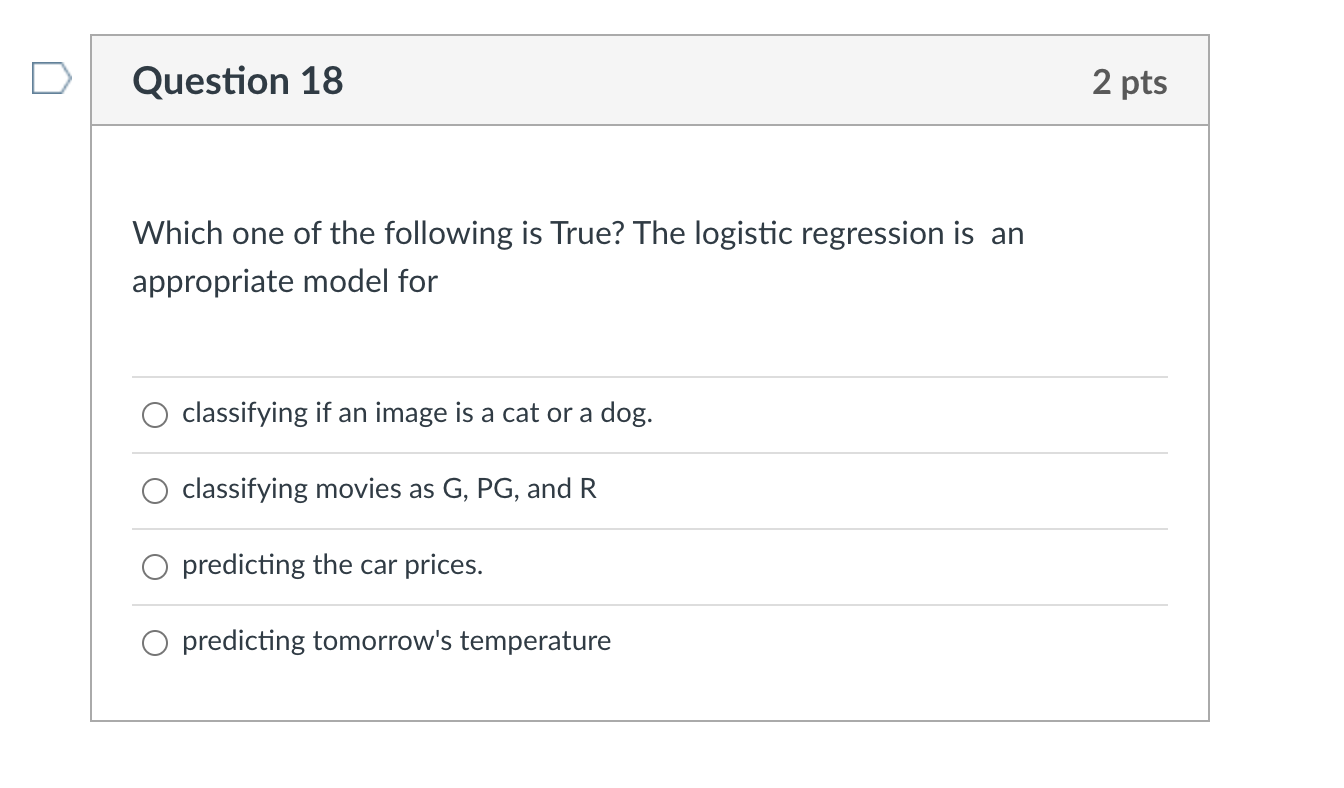 Solved Question 14 2 pts Which one of the following is not a | Chegg.com