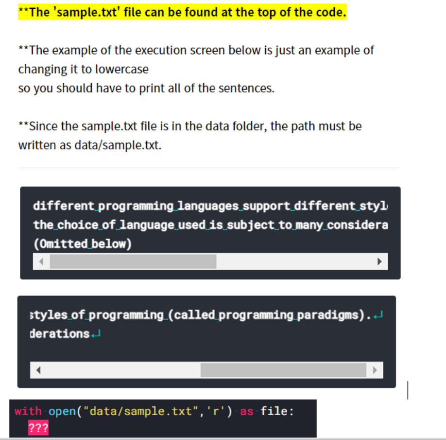 Solved **The 'sample.txt' File Can Be Found At The Top Of | Chegg.com