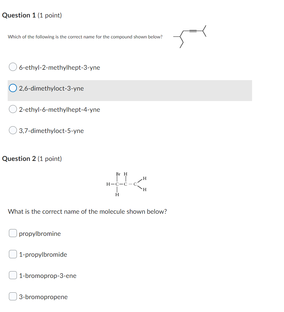 Solved Question 1 (1 point) Which of the following is the | Chegg.com
