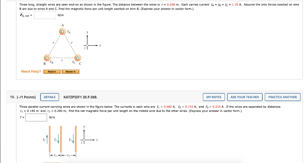 Solved Three Long, Straight Wires Are Seen End-on As Shown | Chegg.com