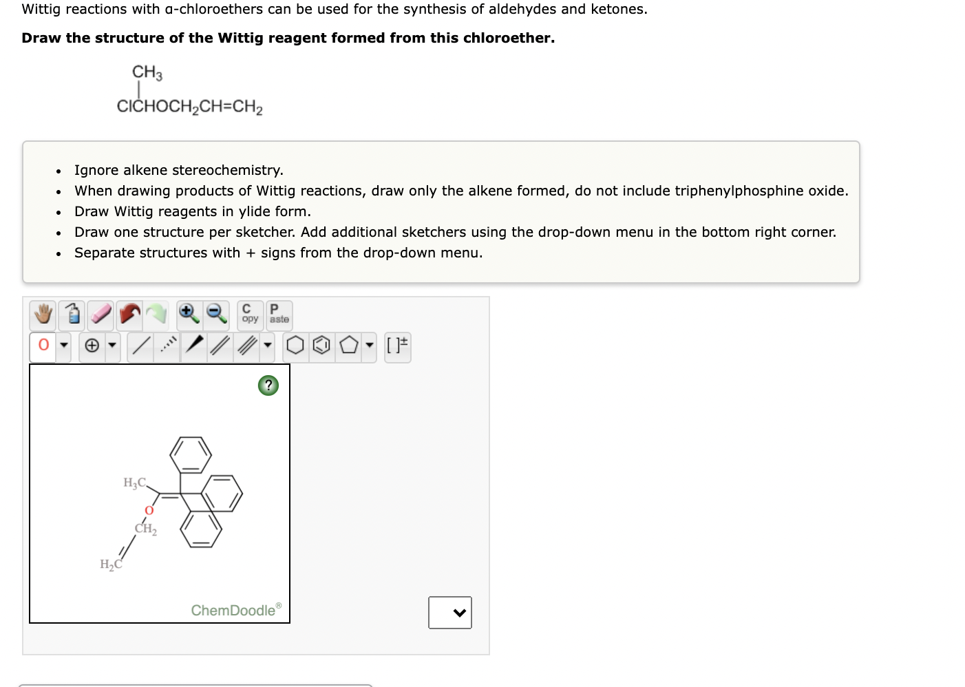 Solved Wittig Reactions With A Chloroethers Can Be Used For Chegg Com