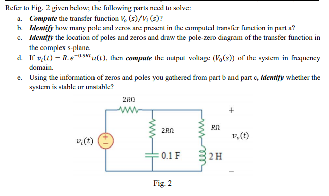 Solved Refer to Fig. 2 given below; the following parts need | Chegg.com