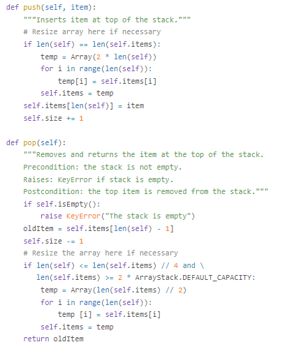 from arrays import Array from abstractstack import | Chegg.com