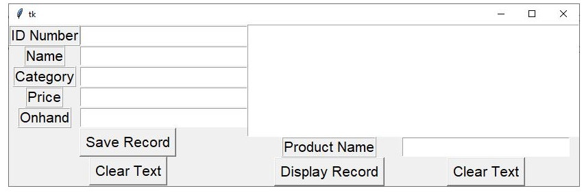 IN PYTHON: Create this GUI and make it | Chegg.com