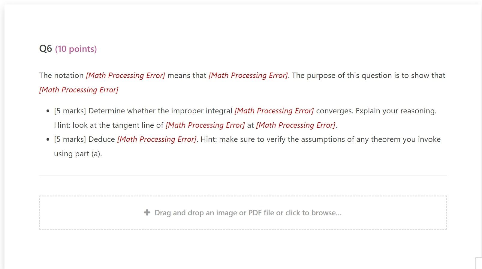 Q1 5 points suppose math processing error and chegg