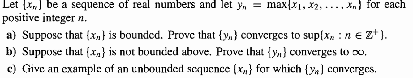 Solved Let {xn} be a sequence of real numbers and let | Chegg.com
