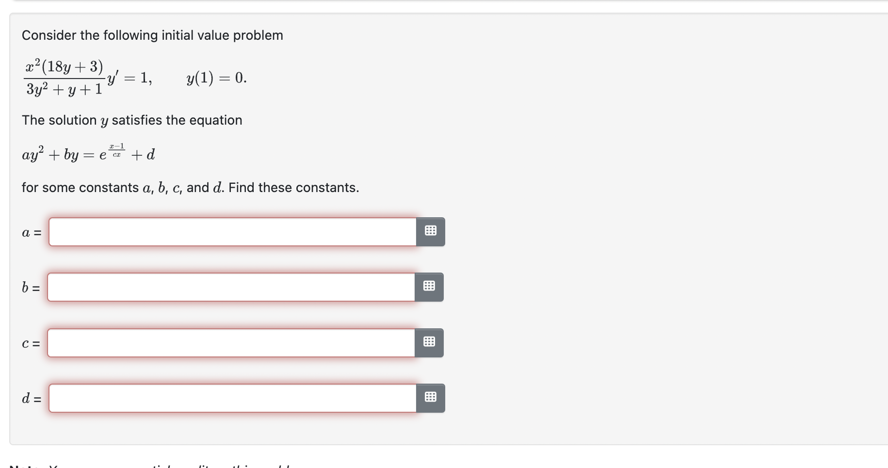 Solved Consider The Following Initial Value Problem Chegg Com