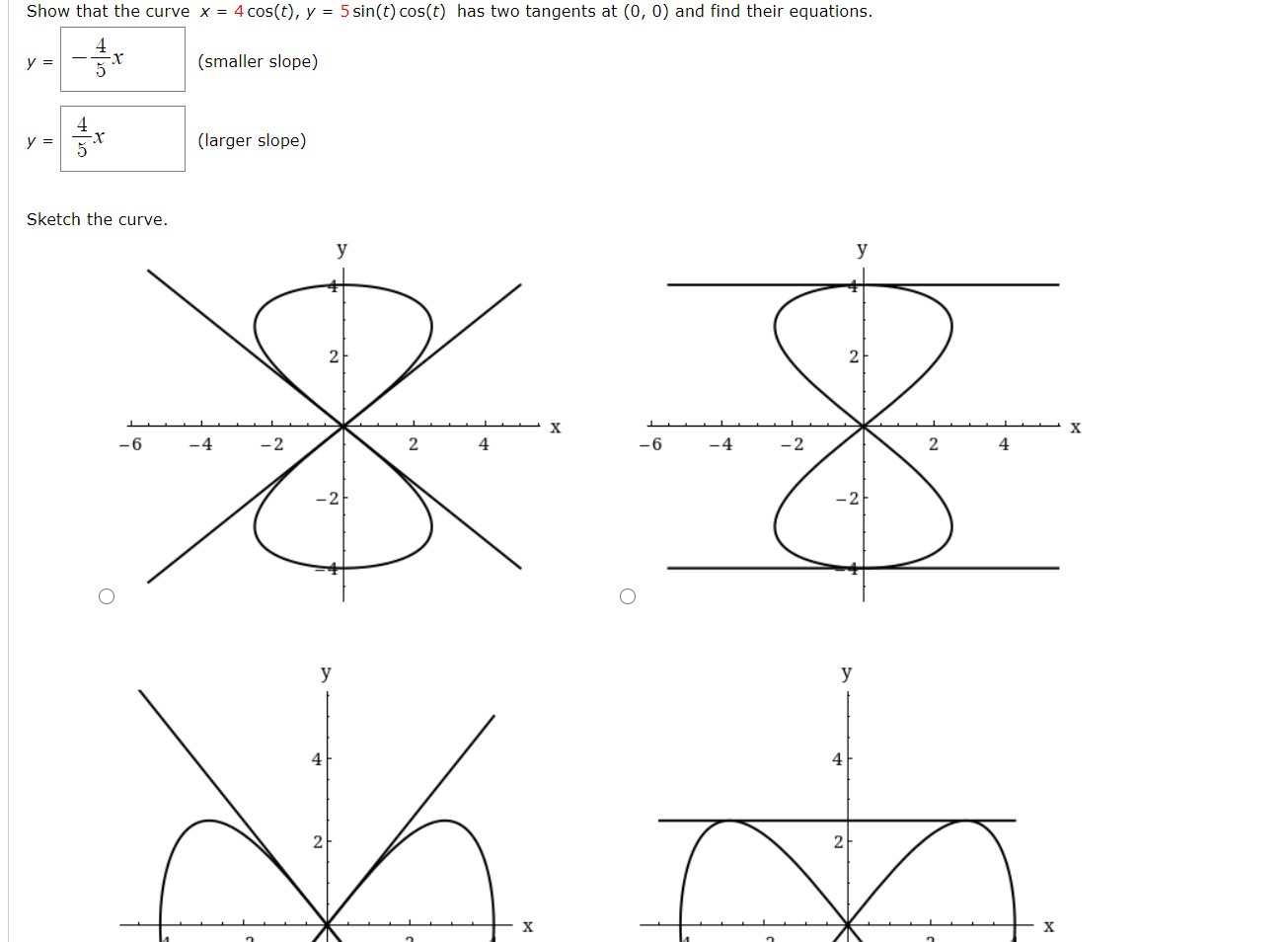 solved-show-that-the-curve-x-4-cos-t-y-5-sin-t-cos-t-chegg