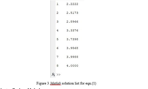 Iterative Solution of Non-linear Equations by Matlab | Chegg.com