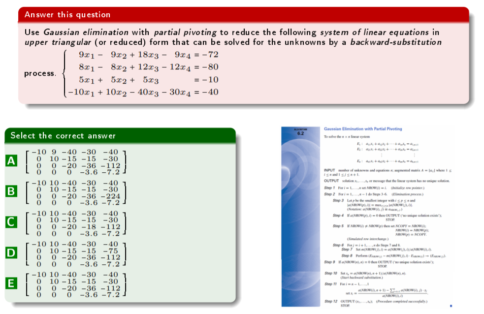 Solved Answer This Question Use Gaussian Elimination With