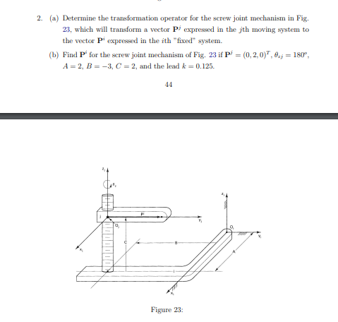 2. (a) Determine the transformation operator for the | Chegg.com